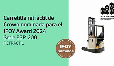 CARRETILLA RETRÁCTIL DE CROWN NOMINADA PARA EL IFOY AWARD 2024