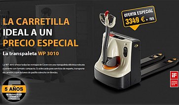 OFERTA EN TRANSPALETA CROWN WP 3010, LA CARRETILLA IDEAL POR TAN SÓLO 3.349€